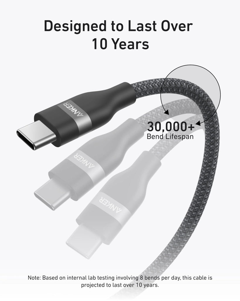 USB-C Data and Charging Cable - USB-C Anker, 240W, 0.9m, Black A82E2H11