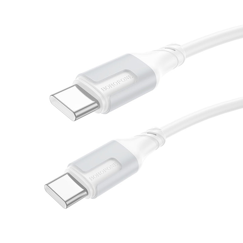 USB-C Data and Charging Cable - USB-C Borofone BX101 Creator, 60W, 1m, White