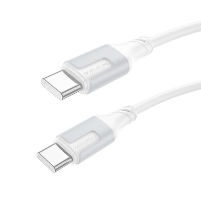 USB-C Data and Charging Cable - USB-C Borofone BX101 Creator, 60W, 1m, White