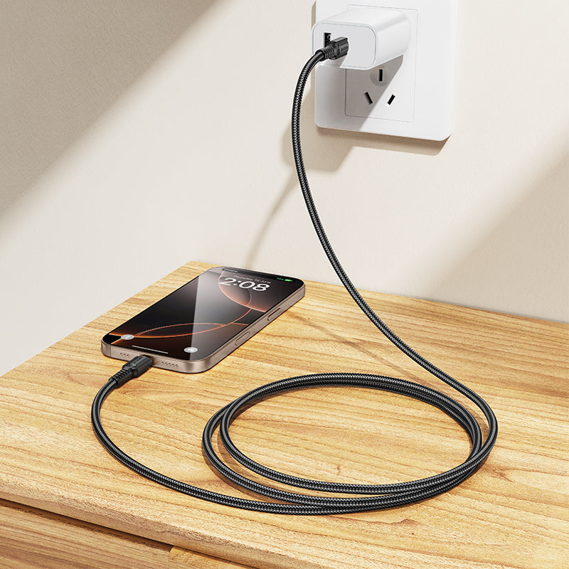 USB-C Data and Charging Cable - USB-C Borofone BX116 Certain, 60W, 1m, Black