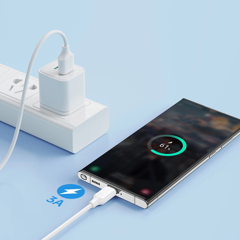 USB-A to USB-C Data and Charging Cable Joyroom S-A9, 20W, 1m, White