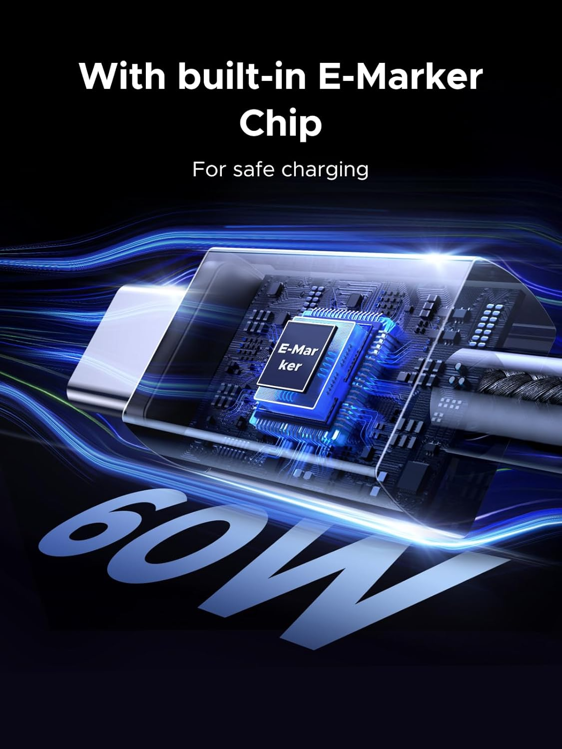 USB-C to USB-C Data and Charging Cable UGREEN L524, 60W, 2m, Gray