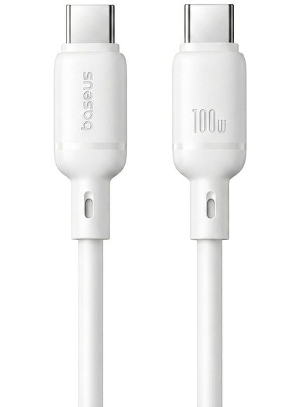 USB-C to USB-C Data and Charging Cable Baseus Silky, 100W, 1m, White P10377704213-00