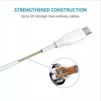 Data and Charging Cable USB-A to microUSB Anker PowerLine, 18W, 1m, White A8132H21