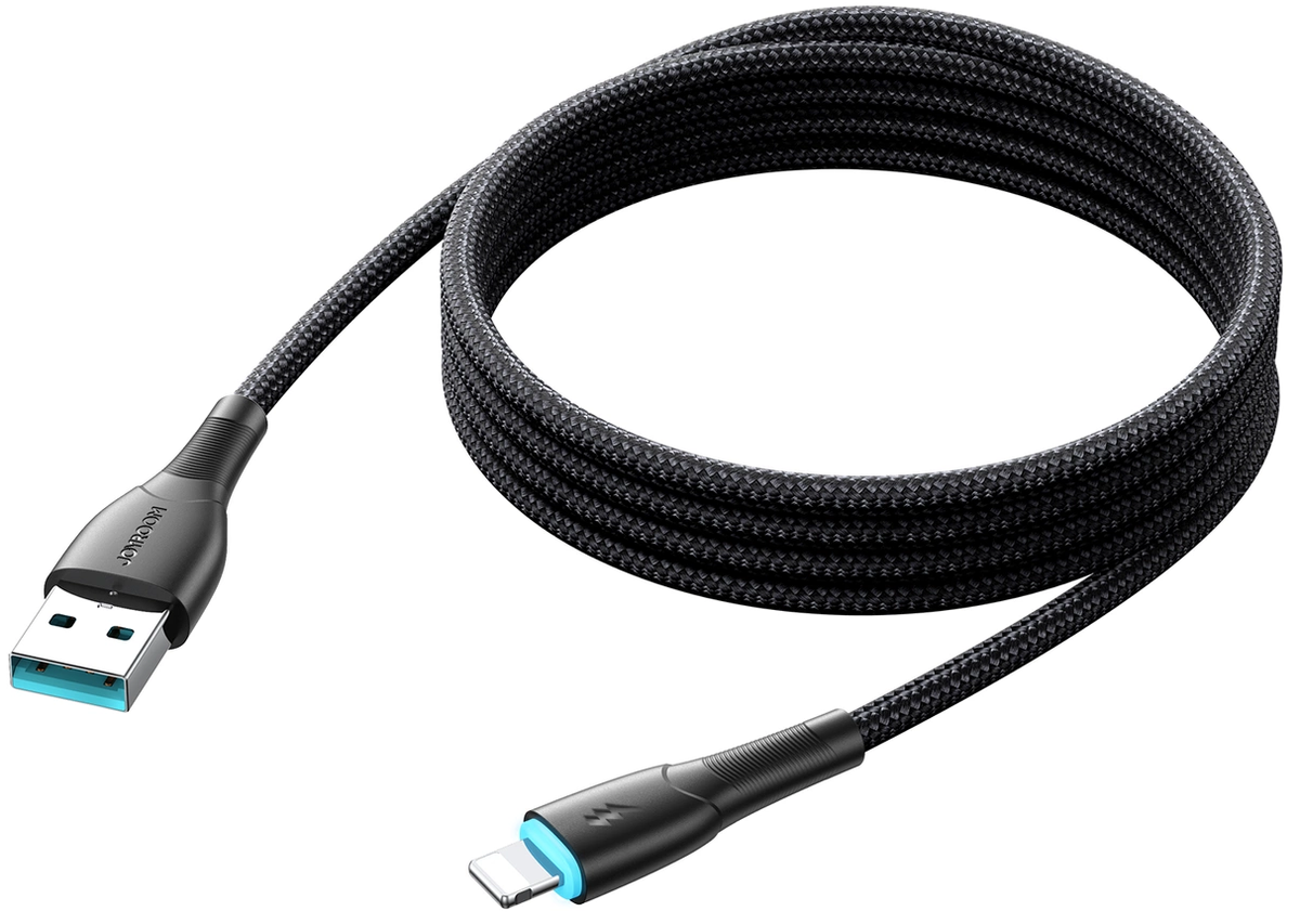 Joyroom SA32-AL3 USB-A to Lightning Data and Charging Cable, 18W, 1m, Black