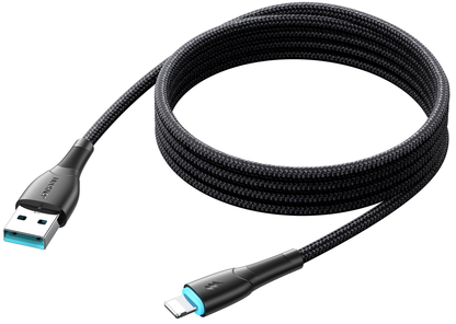 Joyroom SA32-AL3 USB-A to Lightning Data and Charging Cable, 18W, 1m, Black