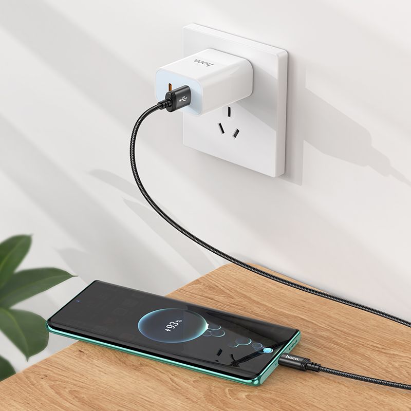 USB-A to USB-C Data and Charging Cable HOCO X89, 18W, 1m, Black