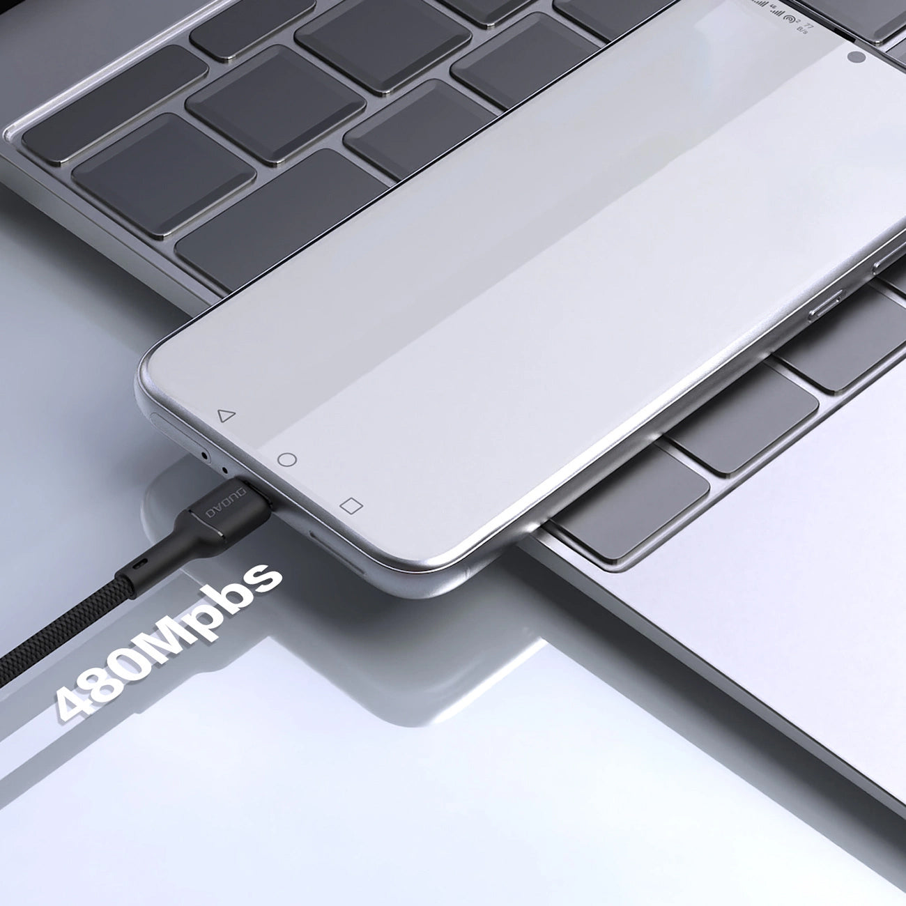 USB-A to USB-C Dudao L9T Data and Charging Cable, 100W, 1m, Black