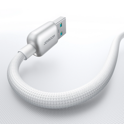 USB-A to USB-C Data and Charging Cable Joyroom S-A55 StarFlight Display, 66W, 1.2m, White