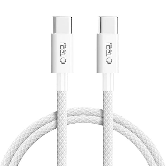 USB-C Data and Charging Cable - USB-C Tech-Protect Ultraboost Lite, 60W, 1m, Silver