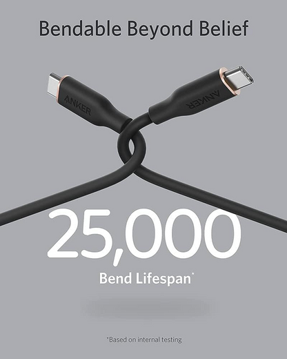 USB-C Data and Charging Cable - USB-C Anker PowerLine III, 100W, 0.9m, Black, Resealed A8552H11