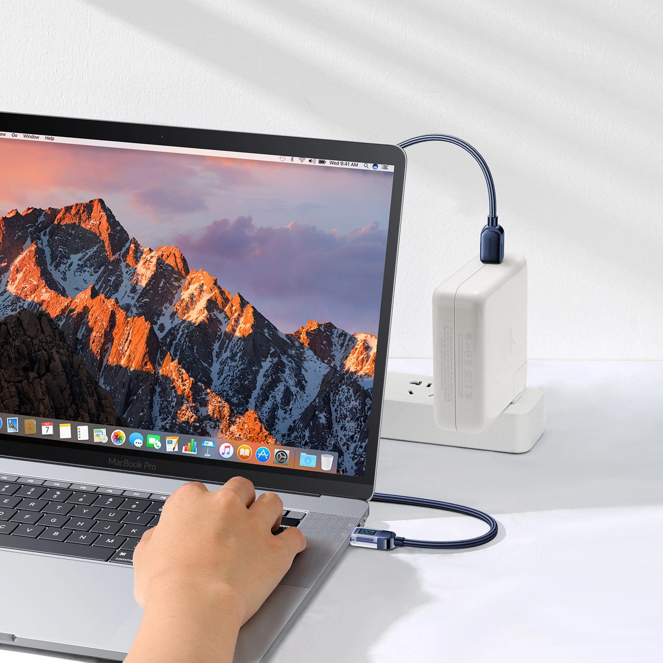USB-C Data and Charging Cable - USB-C Joyroom A4 Display, 100W, 1.2m, Blue
