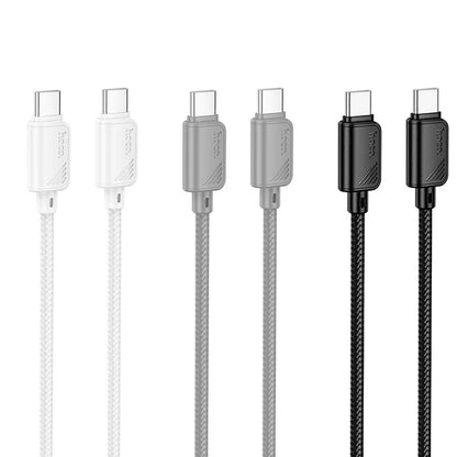 USB-C Data and Charging Cable - USB-C HOCO X113, 60W, 1m, Black