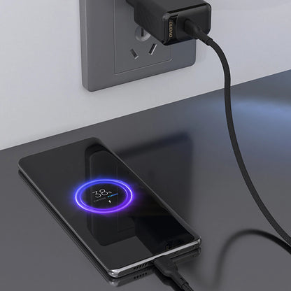 USB-C Data and Charging Cable - USB-C Dudao L9C, 65W, 1m, Black