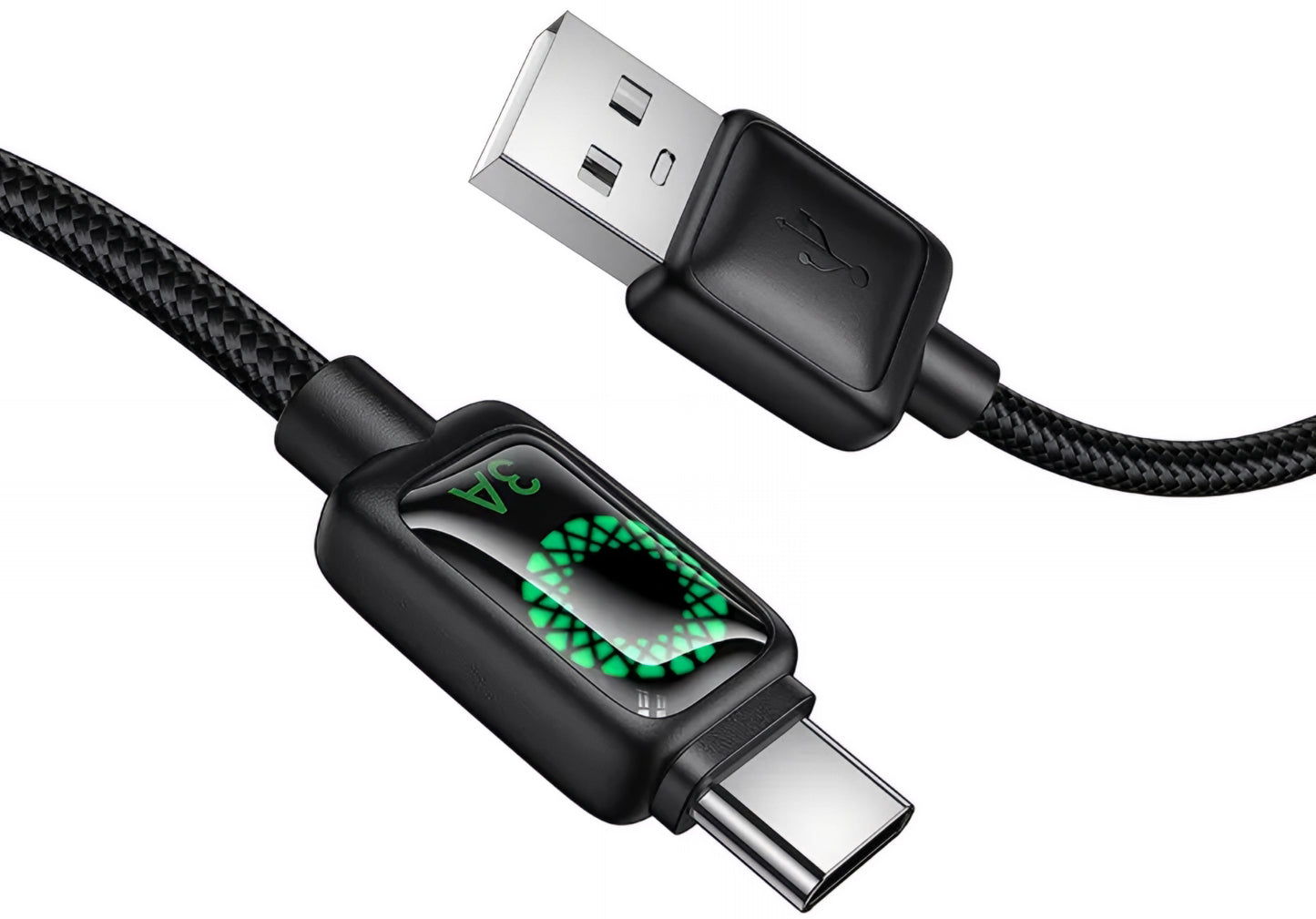 USB-A to USB-C Data and Charging Cable HOCO U146, 36W, 1.2m, Black