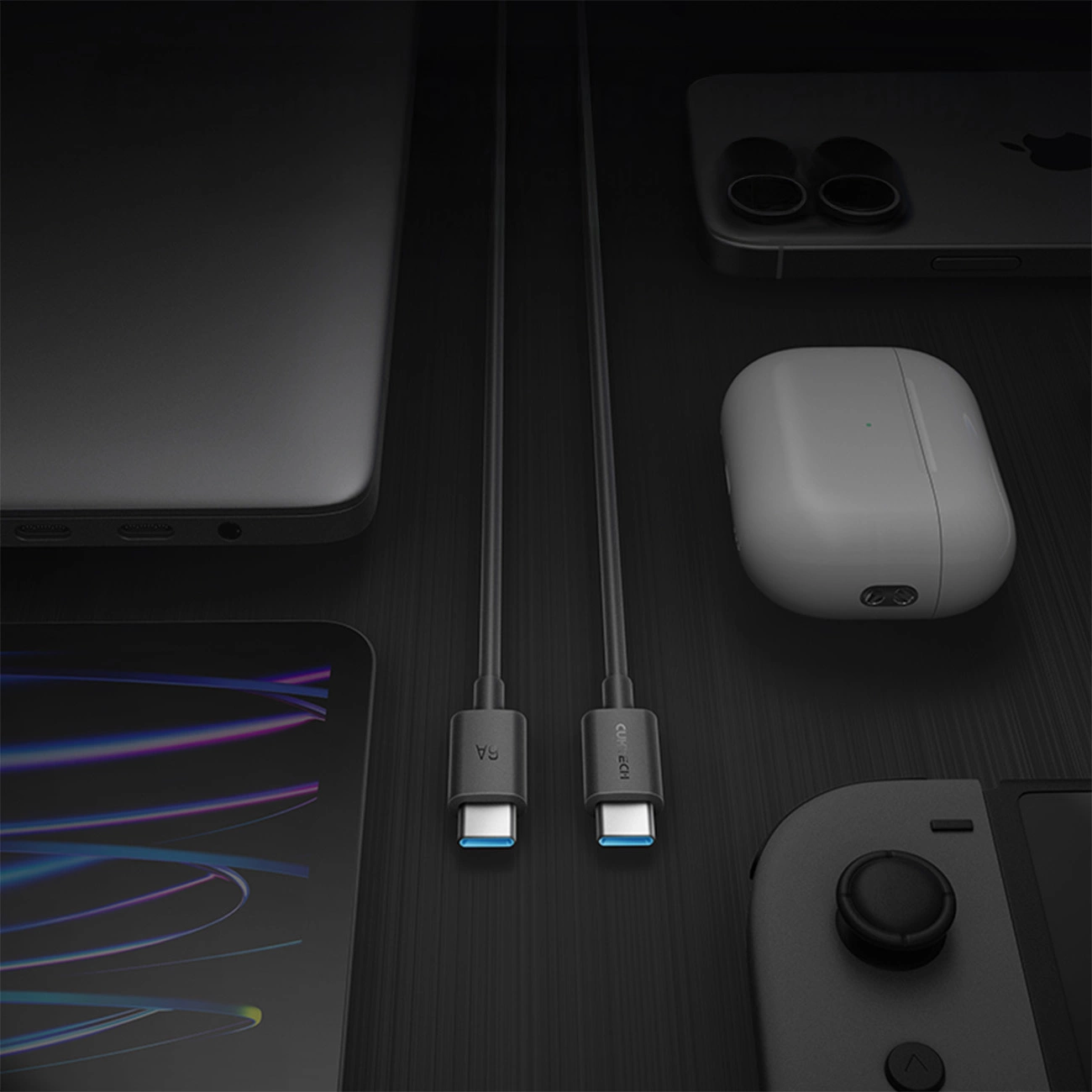 USB-C Data and Charging Cable - USB-C Cuktech, 240W, 1.5m, Black CKCTC615NCBK