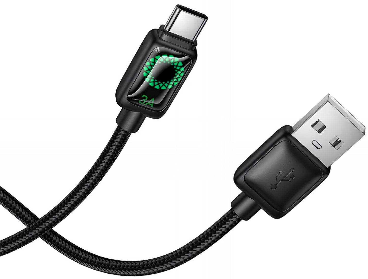 USB-A to USB-C Data and Charging Cable HOCO U146, 36W, 1.2m, Black
