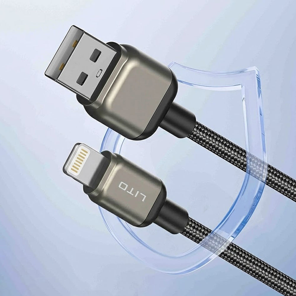 USB-A to Lightning Data and Charging Cable Lito LD17, 18W, 1m, Black