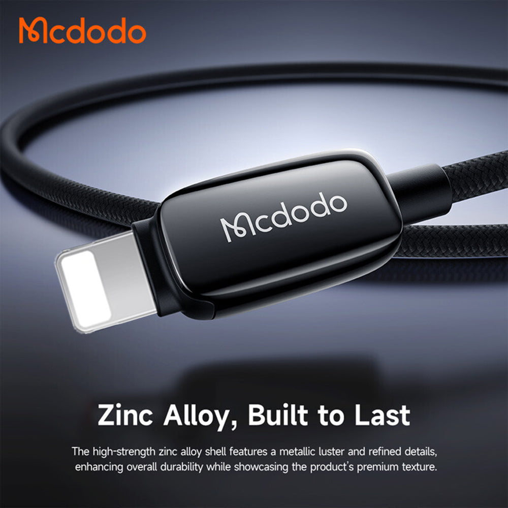 USB-A to Lightning McDodo CA-0010 Data and Charging Cable, 18W, 1.2m, Black