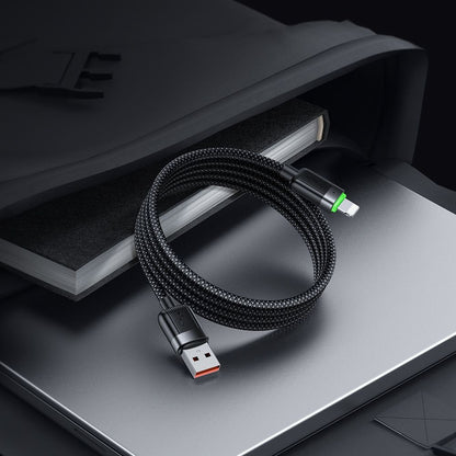 USB-A to Lightning McDodo CA-6000 Self Winding Data and Charging Cable, 18W, 1.2m, Black