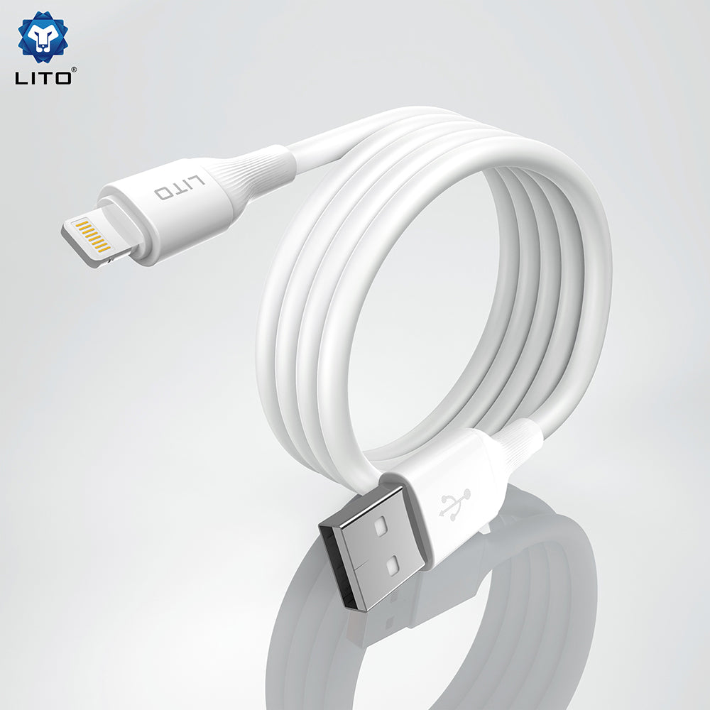 USB-A to microUSB Data and Charging Cable Lito LD06V, 18W, 1m, White