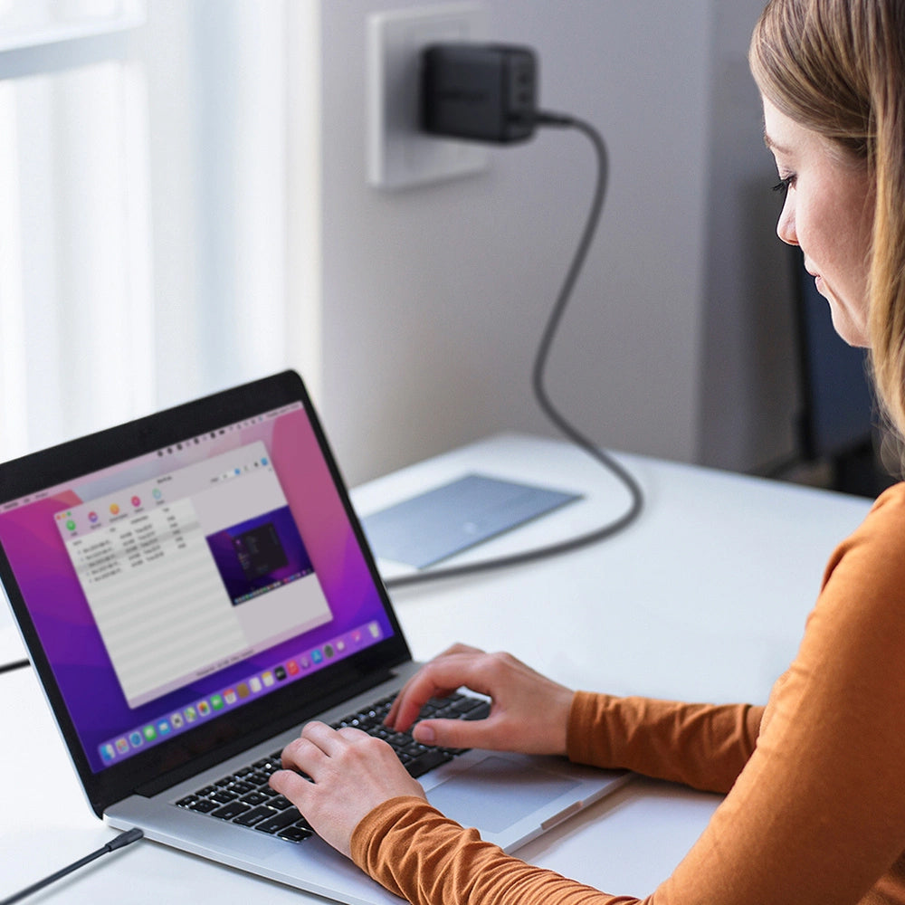 USB-A to USB-C Data and Charging Cable Acefast C3-03, 60W, 1.2m, White