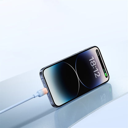 Baseus Discolor USB-A to USB-C Data and Charging Cable, 100W, 2m, Blue Green E0418500