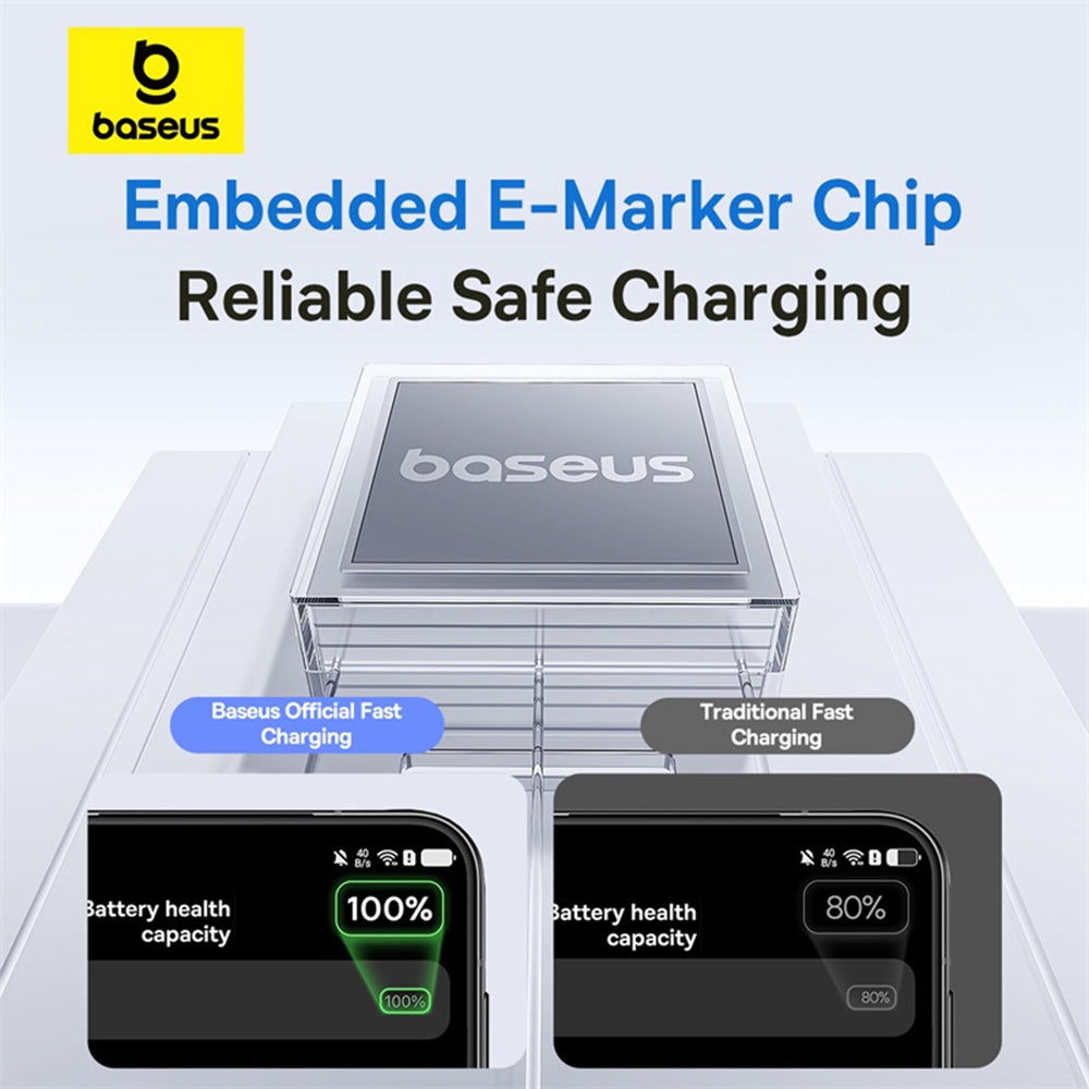 USB-A to USB-C Baseus Display 2 Data and Charging Cable, 100W, 1m, Purple P10382701511-00