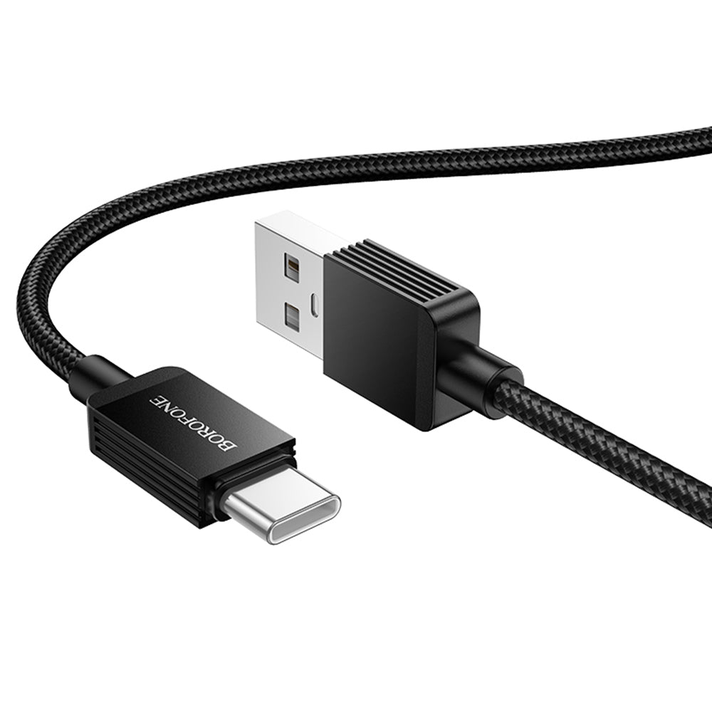 USB-A to USB-C Data and Charging Cable Borofone BX120 Placer, 18W, 1m, Black