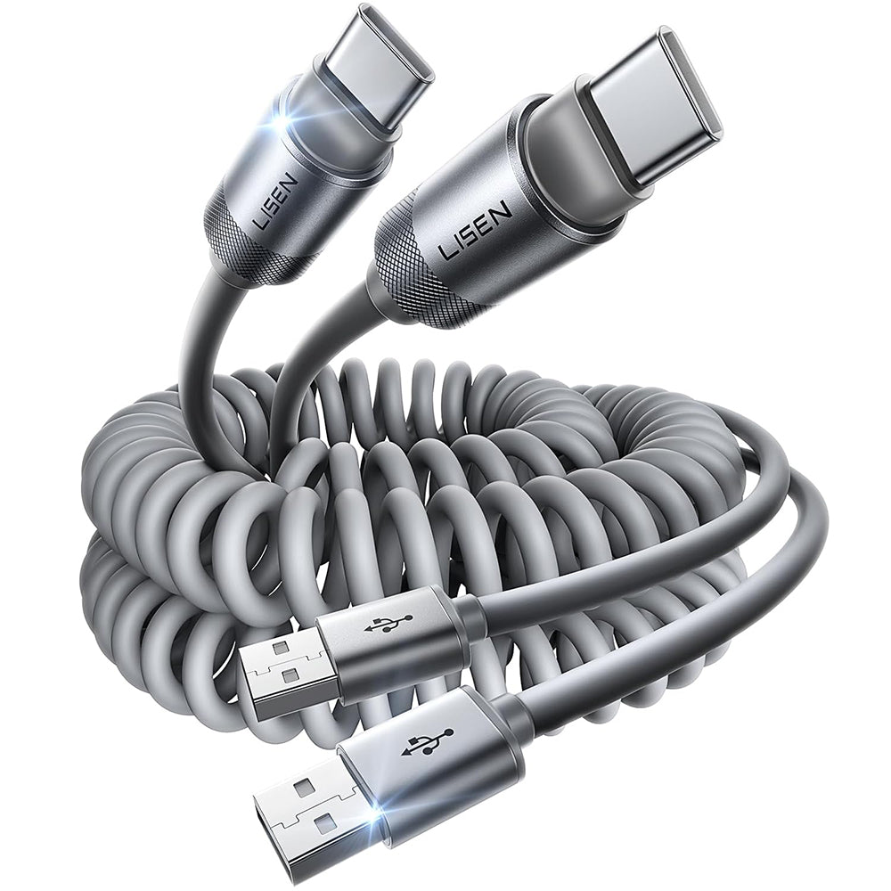 USB-A to USB-C Data and Charging Cable Lisen L114, 15W, 1m, Gray YL0125030001