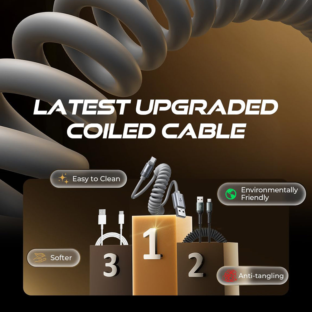 USB-A to USB-C Data and Charging Cable Lisen L114, 15W, 1m, Gray YL0125030001