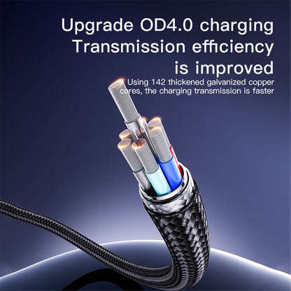 USB-A to USB-C Data and Charging Cable Yesido CA129C, 18W, 1.2m, Black