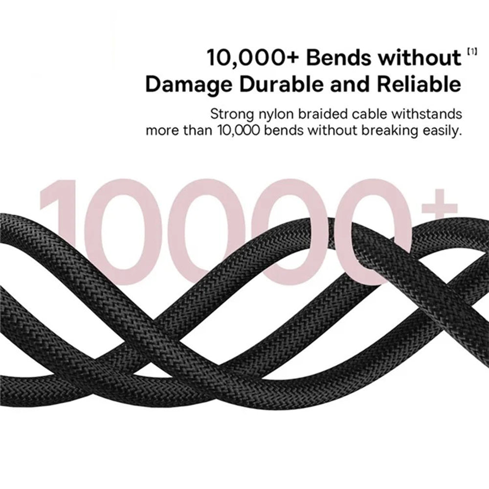USB-C to Lightning Data and Charging Cable - Baseus Dura Series, 20W, 2m, Red Black E0420802