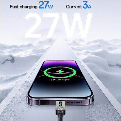 USB-C to Lightning Data and Charging Cable Yesido CA199, 27W, 1.2m, Black