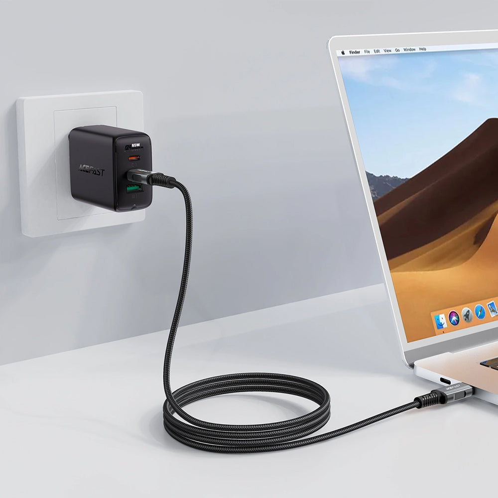 USB-C Data and Charging Cable - USB-C Acefast C1-09, 240W, 1m, Gray