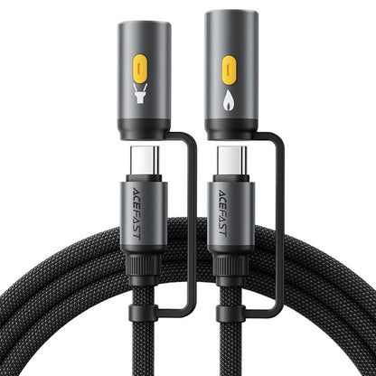 USB-C Data and Charging Cable / Flashlight - USB-C / Acefast J4 Electric Lighter, 60W, 1.2m, Black