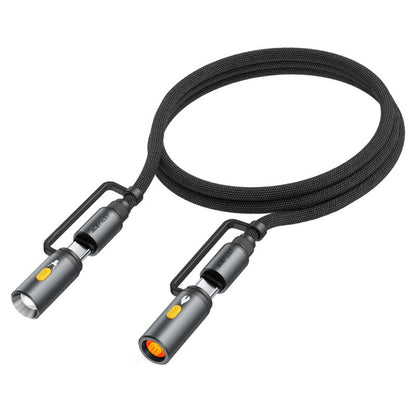 USB-C Data and Charging Cable / Flashlight - USB-C / Acefast J4 Electric Lighter, 60W, 1.2m, Black