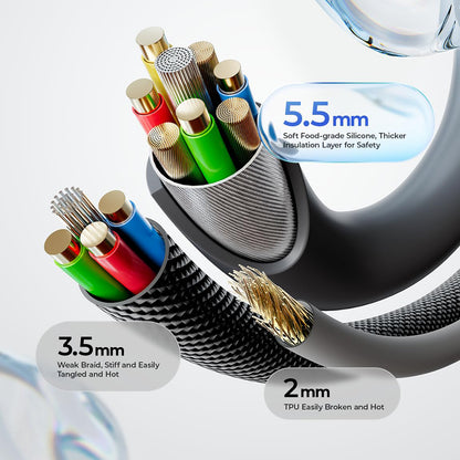 USB-C Data and Charging Cable - USB-C Lisen L115, 100W, 3m, Gray YL0126010031