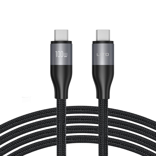 USB-C Data and Charging Cable - USB-C Lito LD23CC, 100W, 1m, Gray