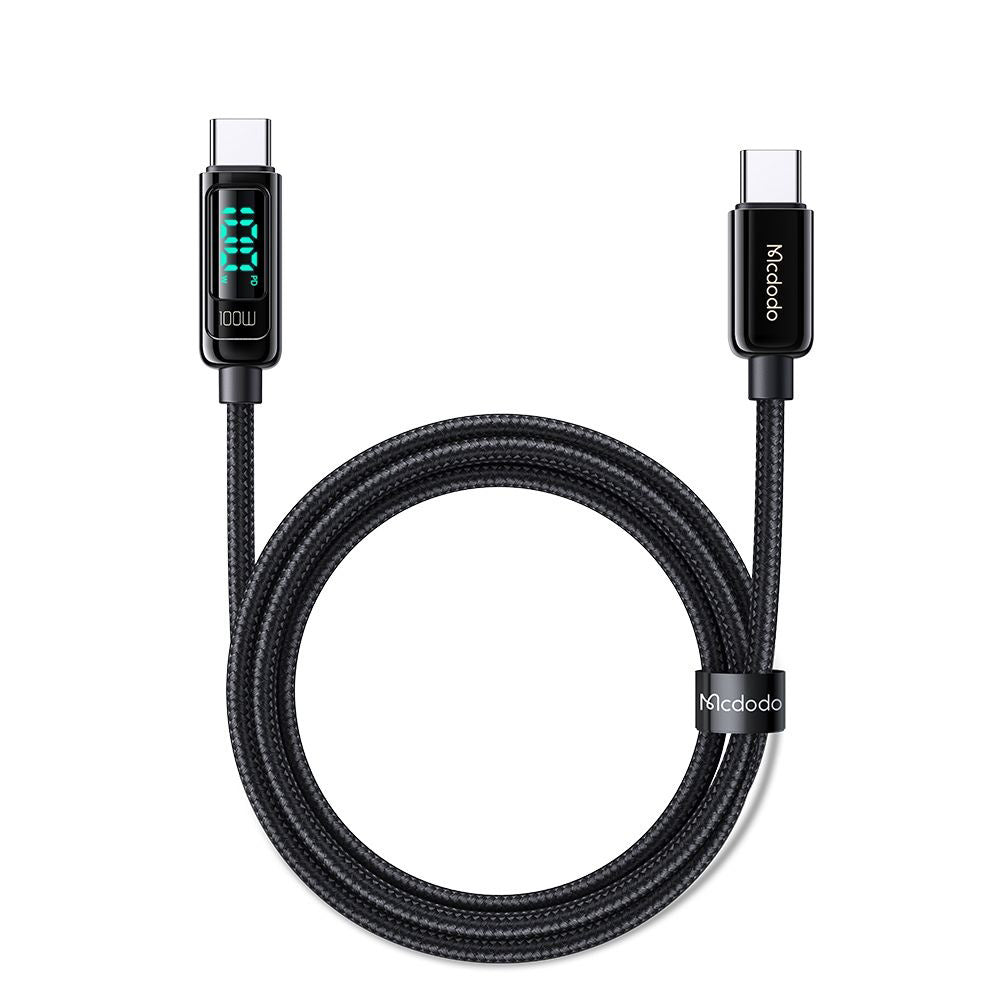 USB-C Data and Charging Cable - USB-C McDodo CA-8820 Display, 100W, 1.2m, Black