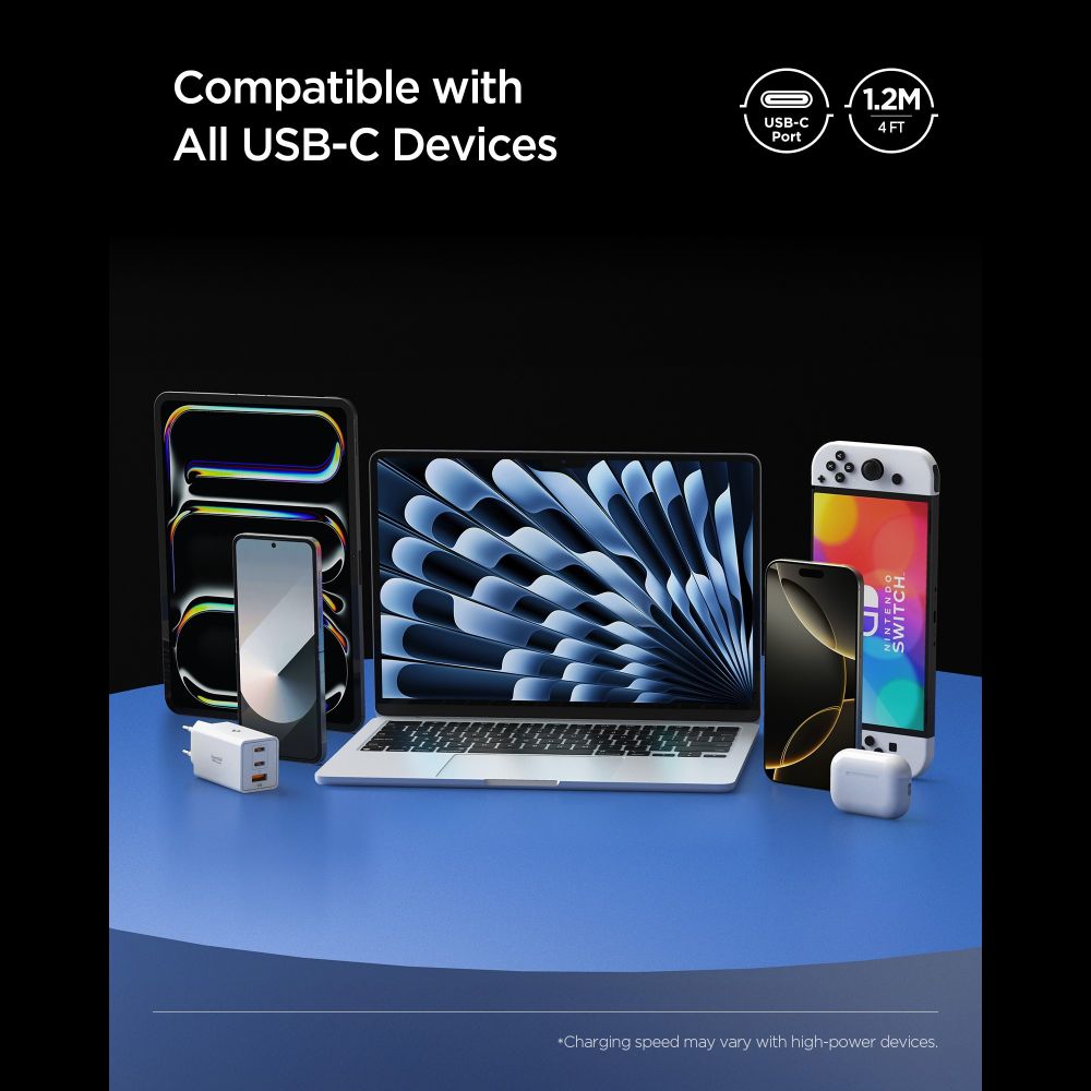 USB-C Data and Charging Cable - USB-C Spigen EB24012CC, 240W, 1.2m, Black ACA09461