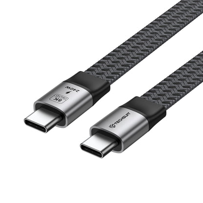 USB-C Data and Charging Cable - USB-C Techsuit ElysiumSync Pro CX1, 240W, 1m, Gray