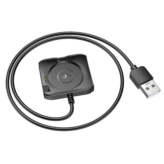 Charging Cable for HOCO Y28 Smartwatch, USB-A, Black