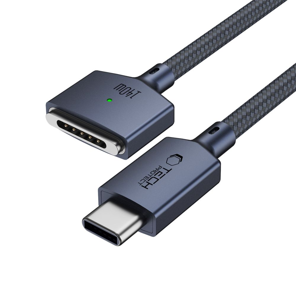 Tech-Protect MMC01 Ultraboost Charging Cable, USB-C - MagSafe 3, 140W, 3m, Navy Blue