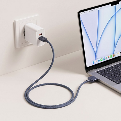 Tech-Protect MMC01 Ultraboost Charging Cable, USB-C - MagSafe 3, 140W, 3m, Navy Blue