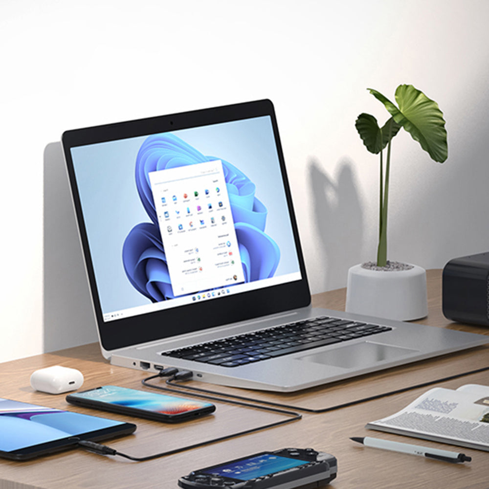 Techsuit AC21 ChargeNest Charging Cable, 1.5m, 11in1, Black