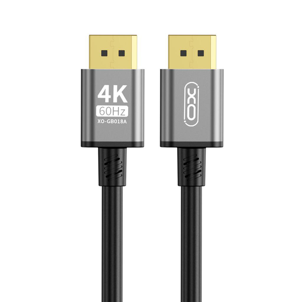 XO Design GB018A Video Cable, DisplayPort - DisplayPort, 4K, 3m, Black