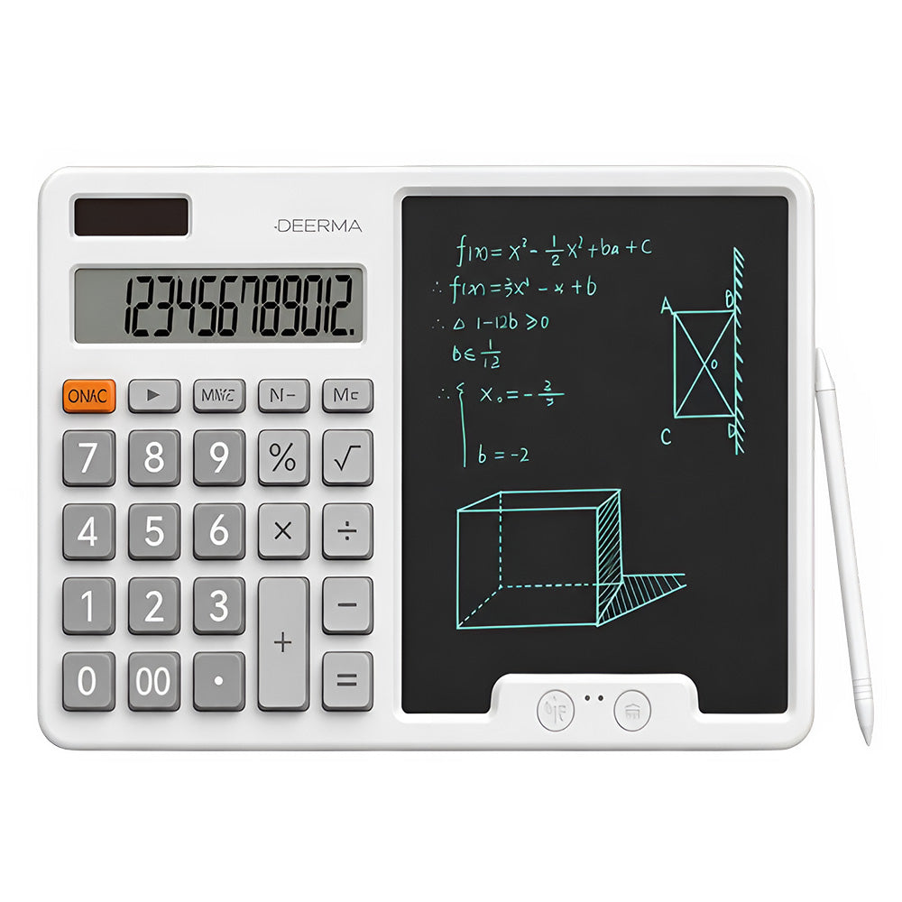 Deerma JX01 Desk Calculator with Writing Tablet, Gray