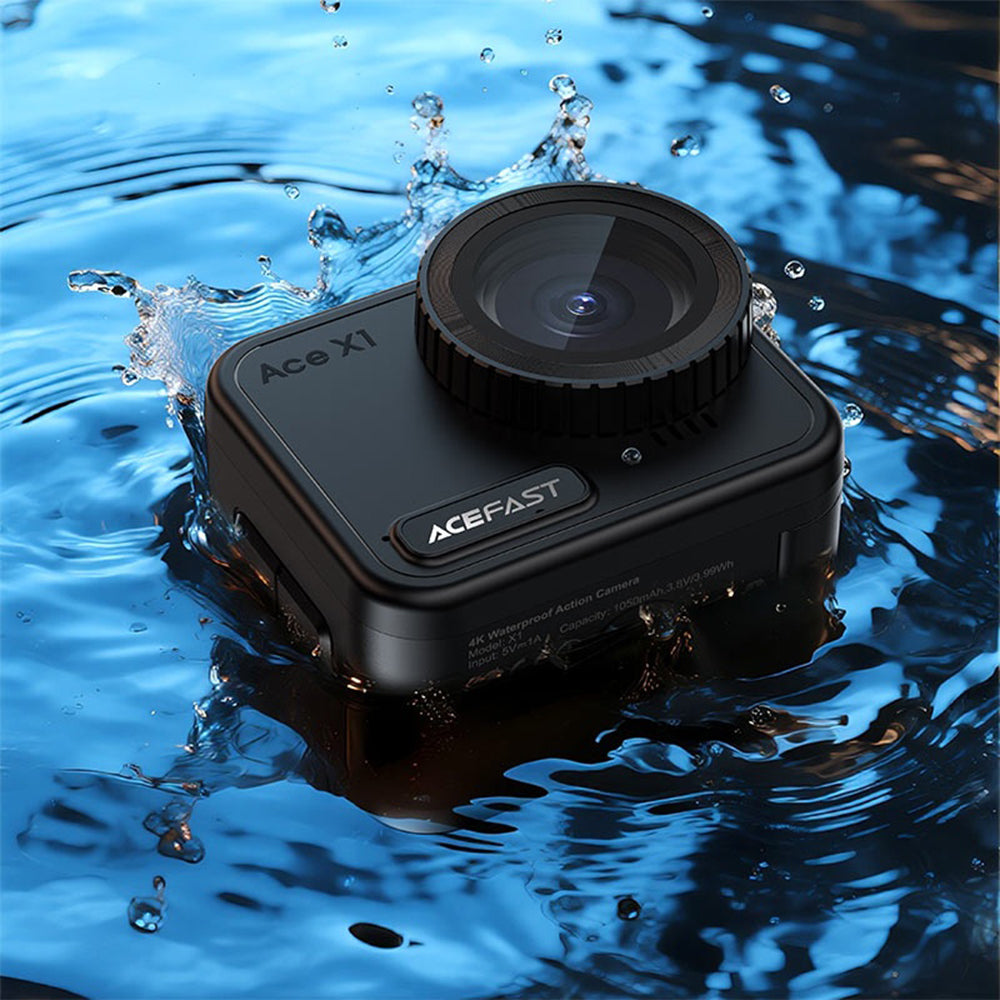 Acefast X1 Sport Camera, 4K, Wi-Fi, Black