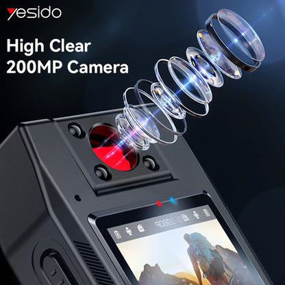 Yesido KM25 Sports Camera, 1080P, 1.3inch Display, Black